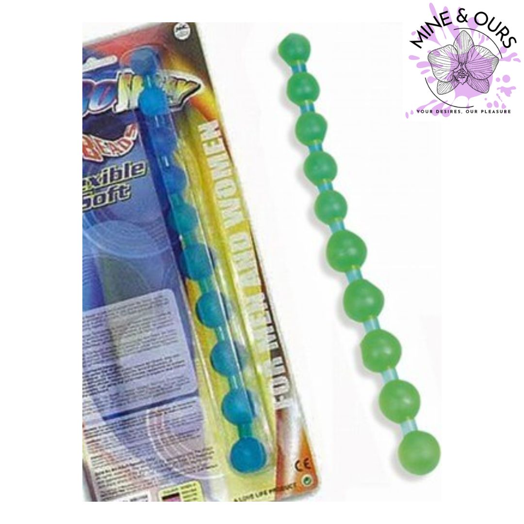 Flexible Vibes Jumbo Jelly Thai Anal Beads | Mine & Ours ZA | South Africa 